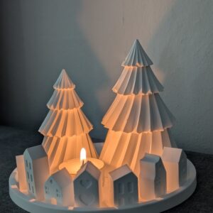 winterliches lichterdorf